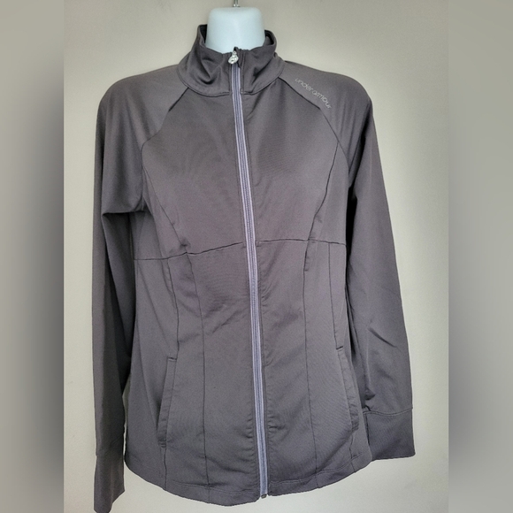 Under Armour Gray Full-Zip Jacket Women Size Small - Picture 1 of 4